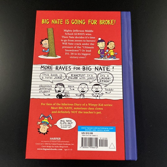 Big Nate #4: Big Nate Goes Broke by Lincoln Peirce - Hardcover Novel - Picture 2 of 4